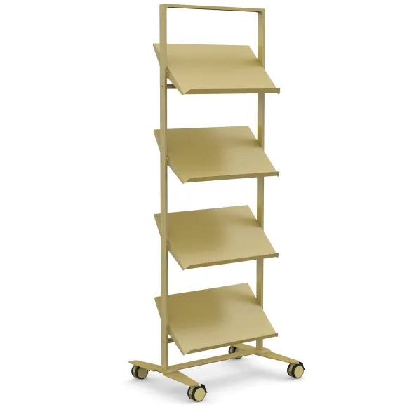 Présentoir sur roulettes Arnage - 4 tablettes - l. 71,5 cm