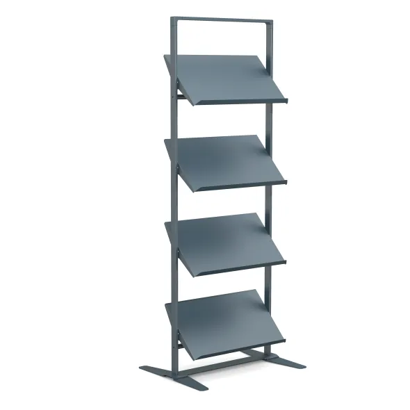 Présentoir sur vérins Arnage - 4 tablettes - l. 71,5 cm