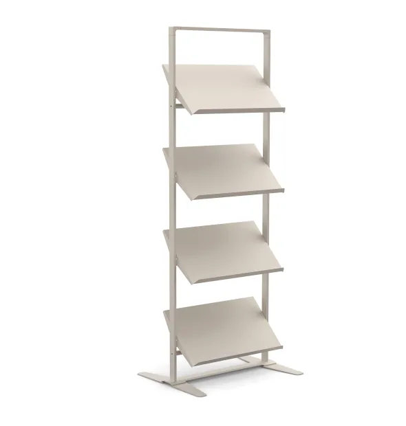Présentoir sur vérins Arnage - 4 tablettes - l. 71,5 cm