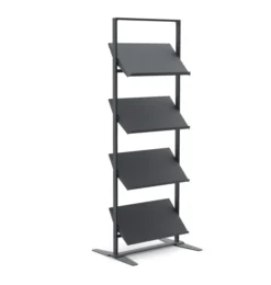 Présentoir sur vérins Arnage - 4 tablettes - l. 71,5 cm