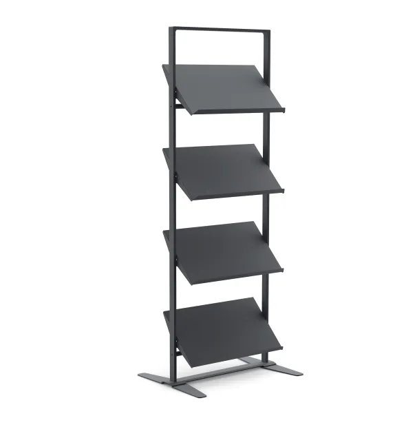 Présentoir sur vérins Arnage - 4 tablettes - l. 71,5 cm