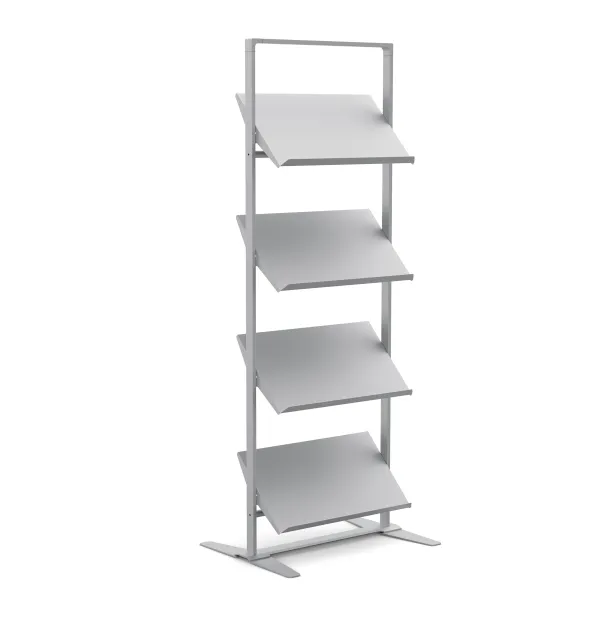 Présentoir sur vérins Arnage - 4 tablettes - l. 71,5 cm