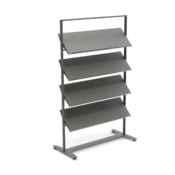 Présentoir sur vérins Arnage - 4 tablettes - l. 113 cm