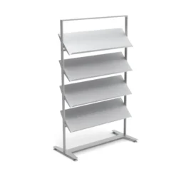Présentoir sur vérins Arnage - 4 tablettes - l. 113 cm