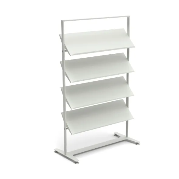 Présentoir sur vérins Arnage - 4 tablettes - l. 113 cm