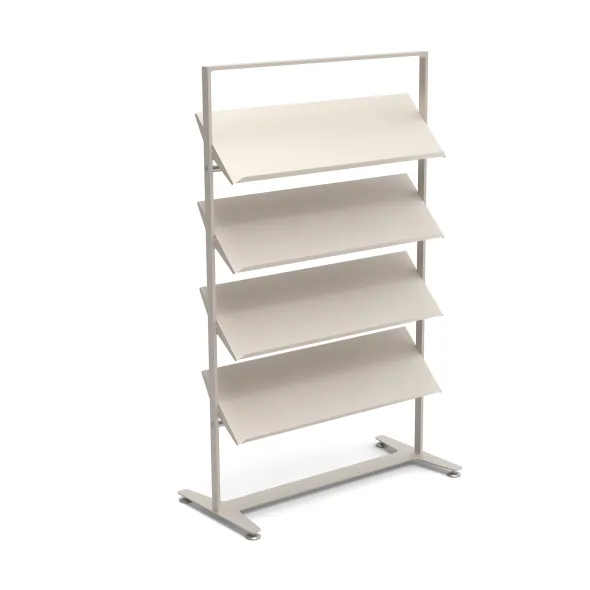 Présentoir sur vérins Arnage - 4 tablettes - l. 113 cm