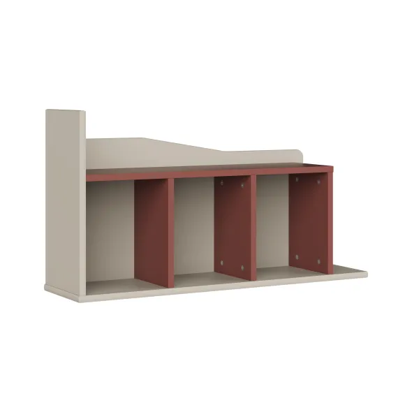 Rangement horizontal - Odéos - l. 100 x h. 54 x pr. 25,5 cm - 3 niches - à fixer