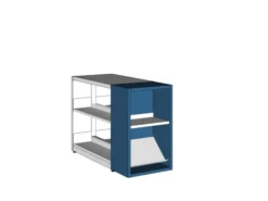 Rayonnage de bout de travée double face London - l. 57 x h. 92 x pr. 25 cm - sans tablette