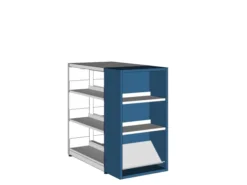 Rayonnage de bout de travée double face London - l. 67 x h. 122 x pr. 30 cm - sans tablette