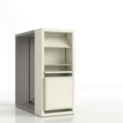 Rayonnage de bout de travée double face Nova - habillage métal - l. 65 x h. 150 x pr. 30 cm