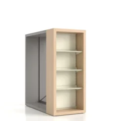 Rayonnage de bout de travée double face Nova - habillage stratifié - l. 65 x h. 150 x pr. 30 cm