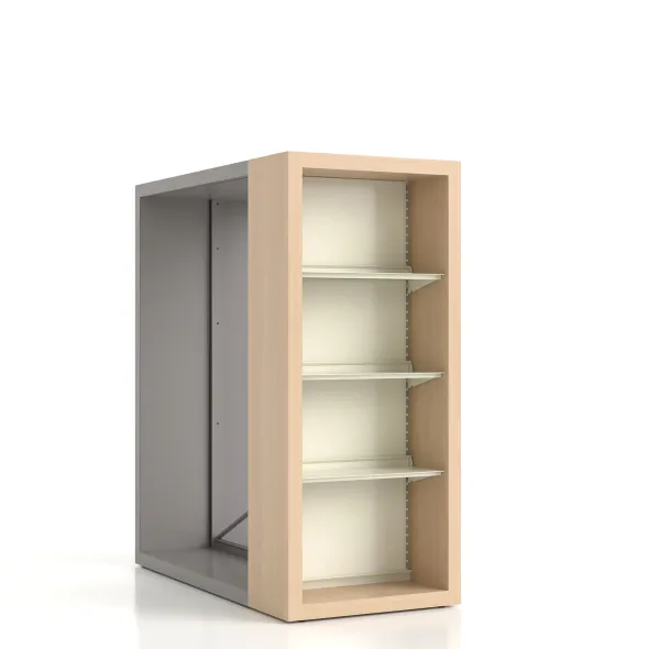 Rayonnage de bout de travée double face Nova - habillage stratifié - l. 65 x h. 150 x pr. 30 cm