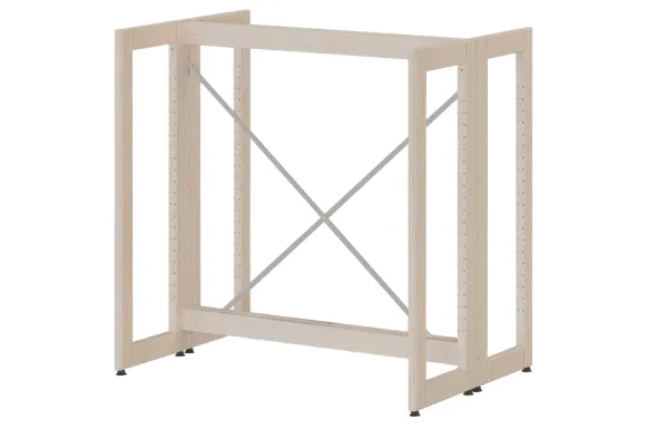 Rayonnage double face Chambord NG - l. 95,7 x h. 92,4 x pr. 65 cm - élément départ