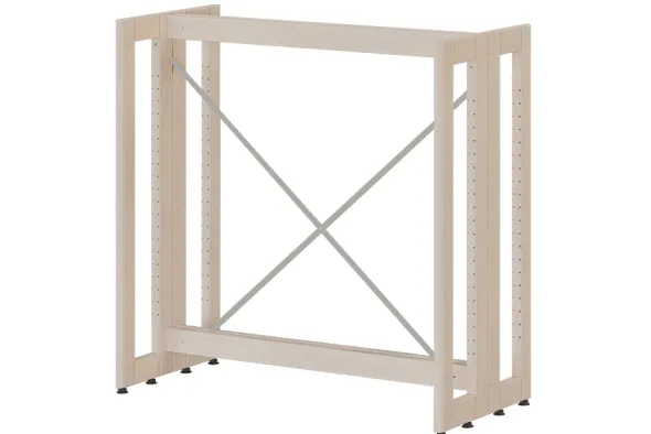 Rayonnage double face Chambord NG - l. 95,7 x h. 92,4 x pr. 45 cm - élément départ