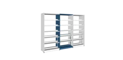 Rayonnage double face Lingo - l. 92,5 x h. 212 x pr. 55 cm - élément suivant
