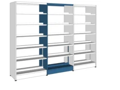 Rayonnage double face Lingo - l. 92,5 x h. 212 x pr. 55 cm - élément suivant