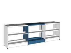 Rayonnage double face Lingo - l. 92,5 x h. 92 x pr. 55 cm - élément suivant