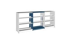 Rayonnage double face Lingo - l. 92,5 x h. 122 x pr. 55 cm - élément suivant