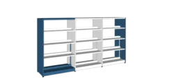 Rayonnage double face Lingo - l. 95 x h. 152 x pr. 55 cm - élément départ