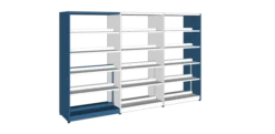 Rayonnage double face Lingo - l. 95 x h. 182 x pr. 55 cm - élément départ