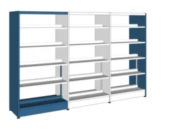Rayonnage double face Lingo - l. 95 x h. 182 x pr. 55 cm - élément départ