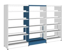 Rayonnage double face Lingo - l. 92,5 x h. 182 x pr. 55 cm - élément suivant