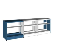 Rayonnage double face Lingo - l. 95 x h. 92 x pr. 65 cm - élément départ