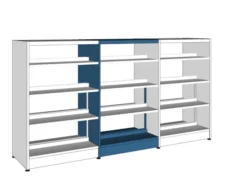 Rayonnage double face Lingo - l. 92,5 x h. 152 x pr. 65 cm - élément suivant