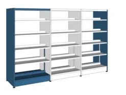 Rayonnage double face Lingo - l. 95 x h. 182 x pr. 65 cm - élément départ