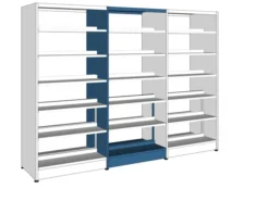 Rayonnage double face Lingo - l. 92,5 x h. 212 x pr. 65 cm - élément suivant
