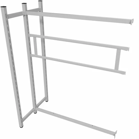 Rayonnage double face Monaco - l. 93 x h. 120 x pr. 53 cm - élément suivant