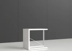Rayonnage double face Nova - habillage métal - l. 95 x h. 90 x pr. 65 cm - élément départ