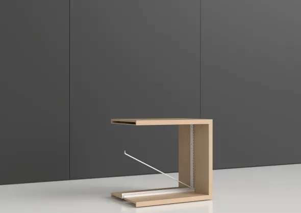 Rayonnage double face Nova - habillage stratifié - l. 95 x h. 90 x pr. 65 cm - élément final