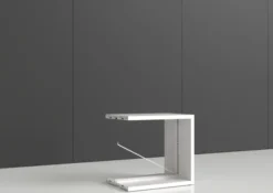 Rayonnage double face Nova - habillage métal - l. 95 x h. 90 x pr. 65 cm - élément final