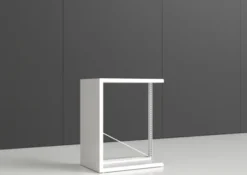 Rayonnage double face Nova - habillage métal - l. 95 x h. 120 x pr. 65 cm - élément départ