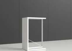 Rayonnage double face Nova - habillage métal - l. 95 x h. 150 x pr. 65 cm - élément départ