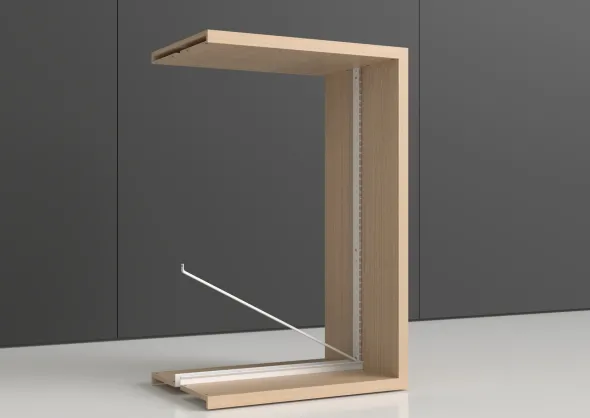 Rayonnage double face Nova - habillage stratifié - l. 95 x h. 150 x pr. 65 cm - élément final