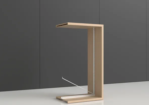 Rayonnage double face Nova - habillage stratifié - l. 95 x h. 180 x pr. 65 cm - élément final