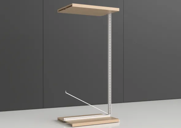 Rayonnage double face Nova - habillage stratifié - l. 90 x h. 200 x pr. 65 cm - élément suivant