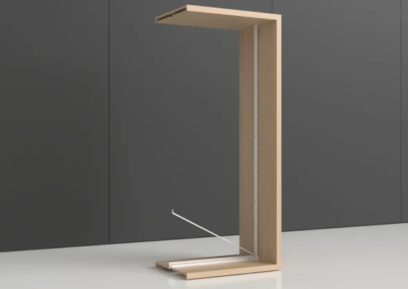 Rayonnage double face Nova - habillage stratifié - l. 95 x h. 230 x pr. 65 cm - élément final