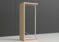 Rayonnage double face Nova - habillage stratifié - l. 95 x h. 220 x pr. 65 cm - élément départ
