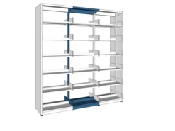 Rayonnage droit double face London - l. 75 x h. 259 x pr. 67 cm - élément suivant