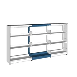 Rayonnage droit simple face London - l. 75 x h. 122 x pr. 32 cm - élément suivant
