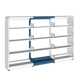 Rayonnage droit simple face London - l. 75 x h. 152 x pr. 32 cm - élément suivant