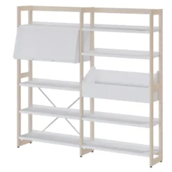 Rayonnage simple face Chambord NG - l.188,6 x h. 180 x pr. 32,5 cm - configuration 1 élement départ -