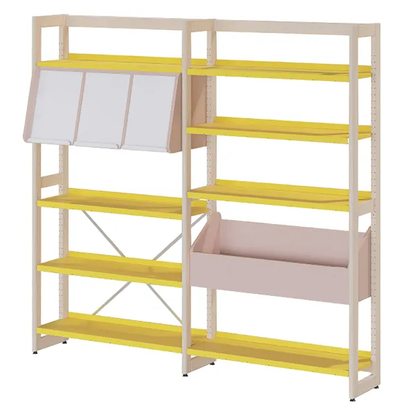 Rayonnage simple face Chambord NG - l.188,6 x h. 180 x pr. 32,5 cm - configuration 1 élement départ -