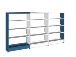 Rayonnage simple face Lingo - l. 95 x h. 152 x pr. 29 cm - élément départ