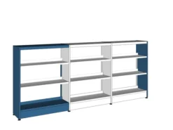 Rayonnage simple face Lingo - l. 95 x h. 122 x pr. 34 cm - élément départ