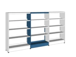 Rayonnage simple face Lingo - l. 92,5 x h. 152 x pr. 34 cm - élément suivant