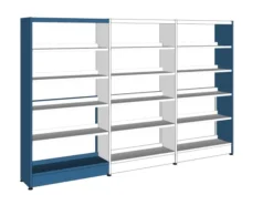 Rayonnage simple face Lingo - l. 95 x h. 182 x pr. 34 cm - élément départ